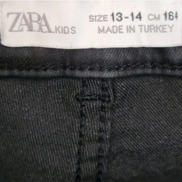 Zara Kids Black Faux Leather Pants - Picture 4 of 8